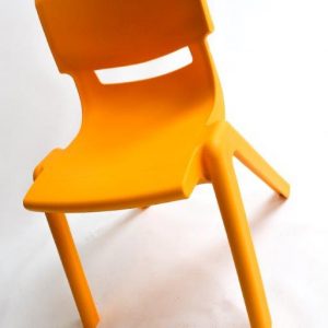 One Piece Polypropylene Chair 300mm Yellow